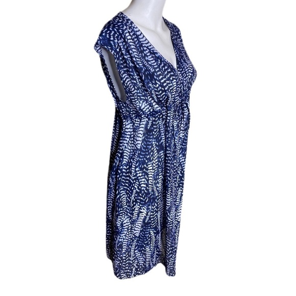 H&M Mama Abstract Maternity Dress in Blue Size Small - Picture 3 of 6